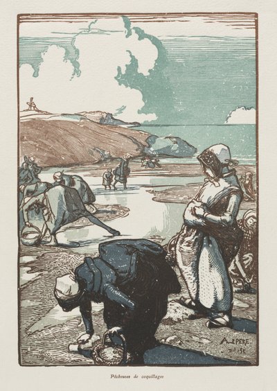 Les Pêcheuses de Pignons, Saint-Jean-de-Mont 作者 奥古斯特·路易斯·勒佩尔