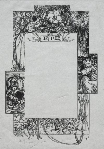 巴黎年鉴》，1897 年：  装饰边框，夏季 作者 奥古斯特·路易斯·勒佩尔