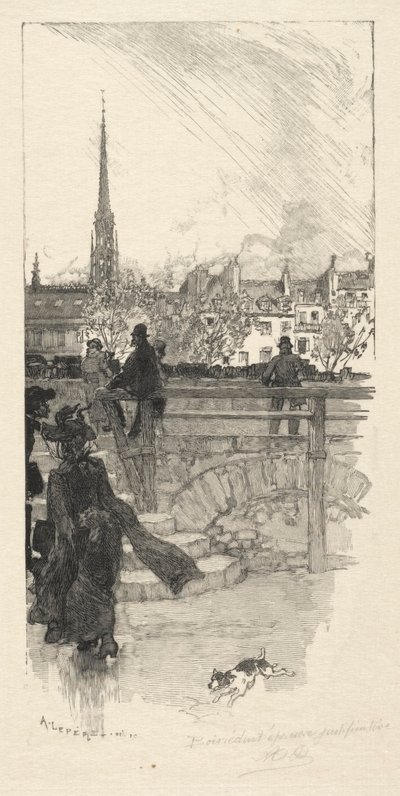巴黎大奥古斯汀码头（Quai des Grands Augustins），巴黎。 作者 奥古斯特·路易斯·勒佩尔