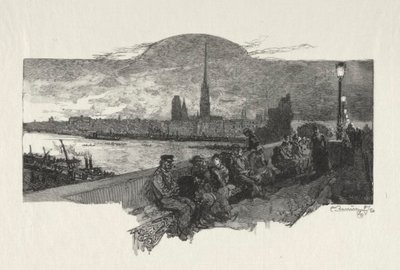 鲁昂画报：Le Pont de Pierres，1896年。 作者 奥古斯特·路易斯·勒佩尔