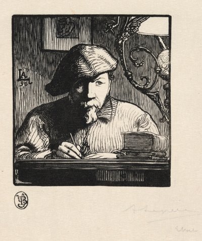 自画像，1895年。 作者 奥古斯特·路易斯·勒佩尔