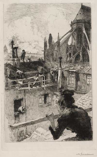 Sur les Toits pres Notre Dame 作者 奥古斯特·路易斯·勒佩尔