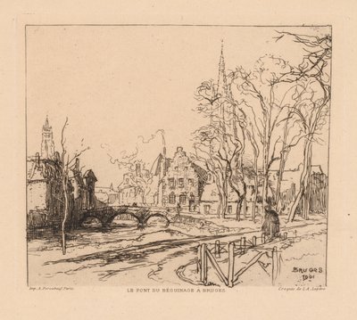 布鲁日La Pont du BeguinageàBruges的Béguinage桥，1901年。 作者 奥古斯特·路易斯·勒佩尔
