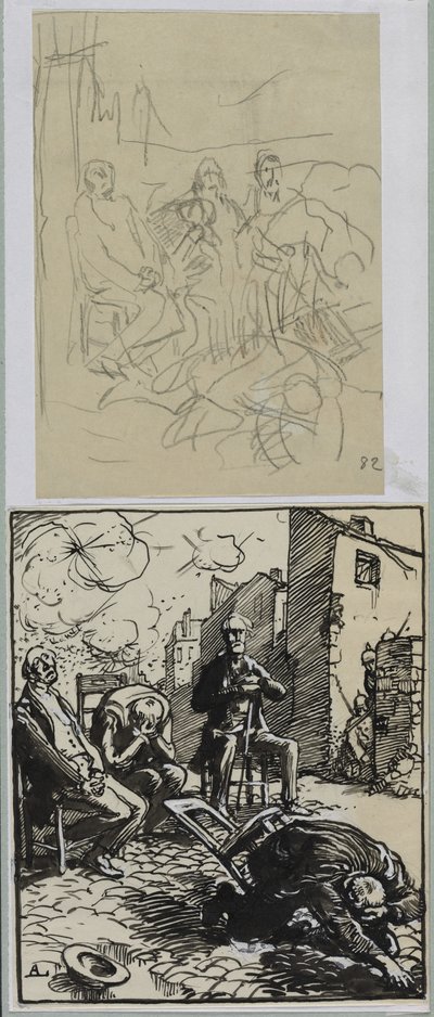 1914年，三名人质就座。 作者 奥古斯特·路易斯·勒佩尔