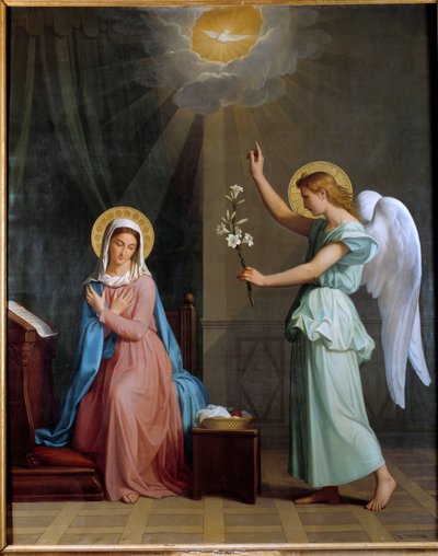 Augustus Pichon (1805-1900) 的报喜画 作者 奥古斯特·皮雄（Auguste Pichon）