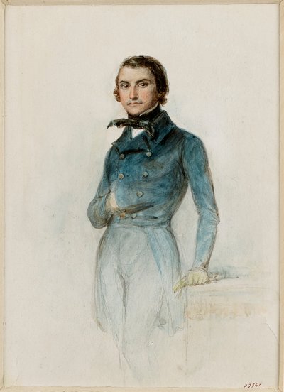 路易-布朗1811-1882年的肖像。 作者 Auguste Raffet