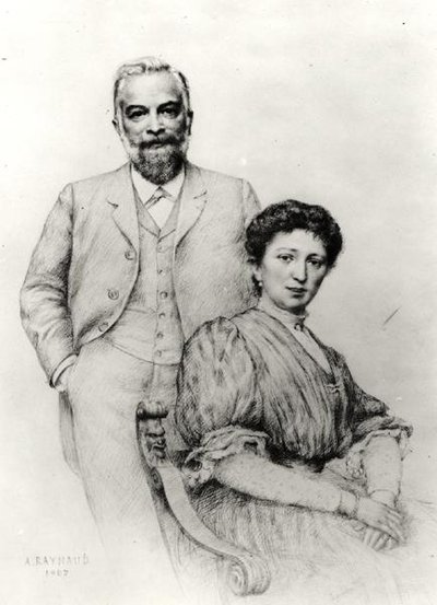 1907年，Adolphe Giraudon（1849-1929）和他的妻子Claire 作者 奥古斯特·雷诺（Auguste Raynaud）