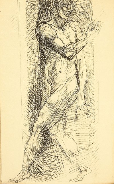 查尔斯-波德莱尔的《恶之花》插图，1887-1888。 作者 奥古斯特·罗丹（Auguste Rodin）