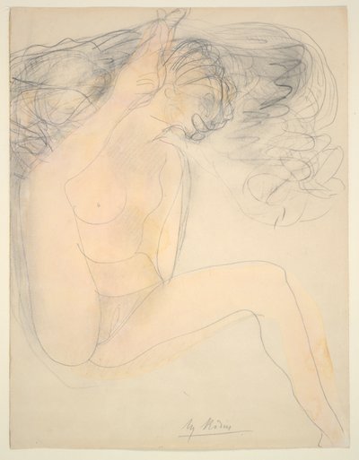裸色 - 耳后有鞋跟 作者 奥古斯特·罗丹（Auguste Rodin）