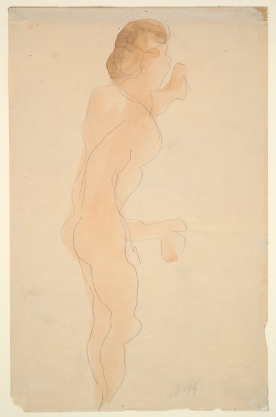 裸体站立，侧面和背面 作者 奥古斯特·罗丹（Auguste Rodin）