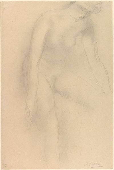 站立的女性裸体，向前弯曲 作者 奥古斯特·罗丹（Auguste Rodin）