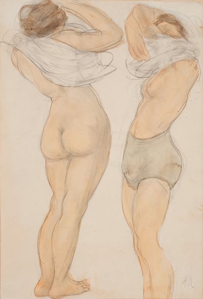 两个数字，未注明。 作者 奥古斯特·罗丹（Auguste Rodin）