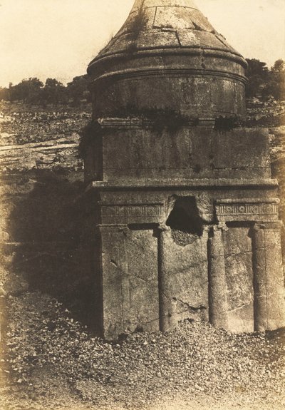 押沙龙之墓，汲沦谷，耶路撒冷，1854 年（照片） 作者 奥古斯特·萨尔兹曼（Auguste Salzmann）