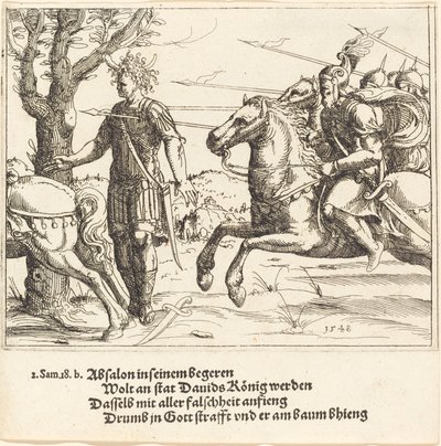 被约伯杀死的押沙龙，1548年。 作者 奥古斯丁·赫希沃格尔