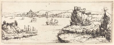 有帆的风景，1546年。 作者 奥古斯丁·赫希沃格尔