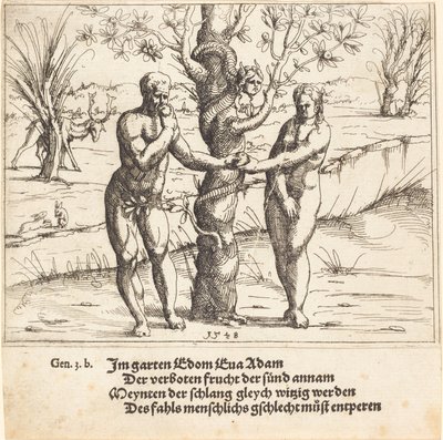 人类的堕落》，1548年。 作者 奥古斯丁·赫希沃格尔