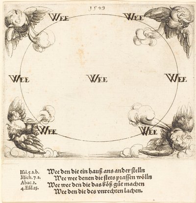 对文士和法利赛人宣布的祸害，1549年。 作者 奥古斯丁·赫希沃格尔