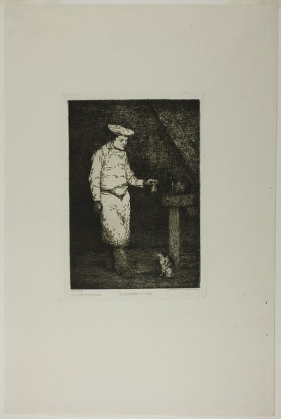 猫的午餐 作者 Augustin Theodule Ribot
