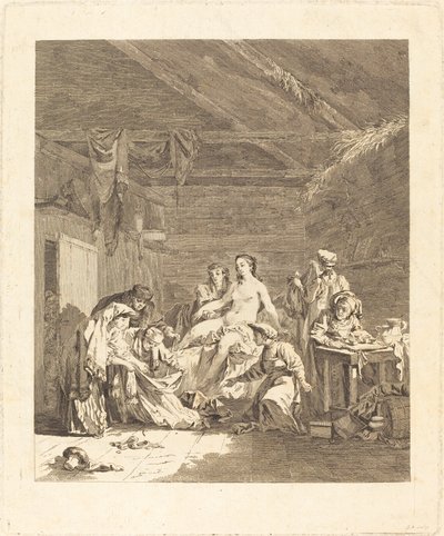 俄罗斯结婚仪式后和婚宴前的习俗 作者 让·巴蒂斯特·勒·普林斯（Jean Baptiste Le Prince）之后的奥古斯丁·德·圣奥宾