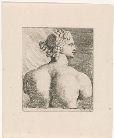 美第奇的维纳斯半身像，从背后看
根据安东尼-凡-戴克（Anthony van Dyck）的古典雕塑和人物绘制的画册研究（系列名称 作者 奥古斯丁·特韦斯顿（一）