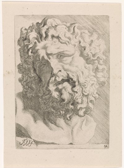 拉奥孔头像
根据安东尼-凡-戴克（Anthony van Dyck）的古典雕塑和人物绘制的画册研究（系列名称 作者 Augustinus Terwesten (I)