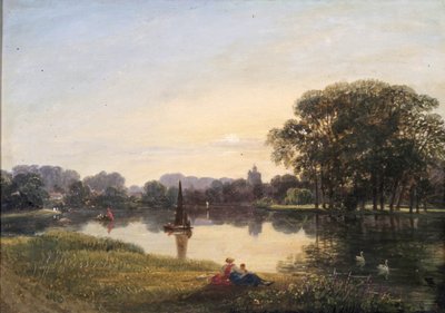 Chiswick的河，c.1800 作者 Augustus Wall Callcott
