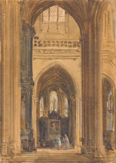 哥特式教堂内部 作者 Augustus Welby Northmore Pugin
