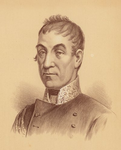 新南威尔士州第五任州长拉克兰-麦考瑞少将（彩色石版画） 作者 Australian School