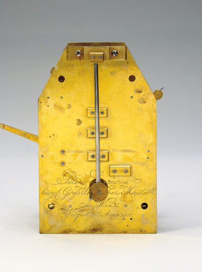 具有时间方程式和完整日历的月度Bodenstanduhr，1806年 作者 奥地利学派