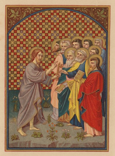 Christus dat Petro claves regni coelorum (chromolitho) 作者 奥地利学派
