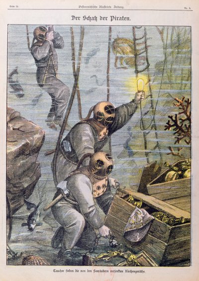 潜水员发现了1897年由教堂的海盗掠夺的财富 作者 奥地利学派