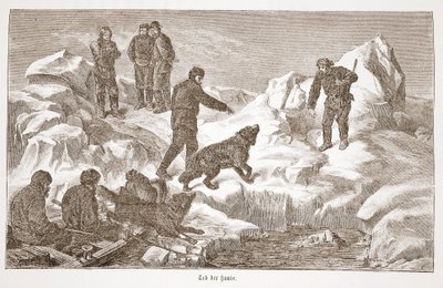 与狗一起狩猎，1876年 作者 奥地利学派