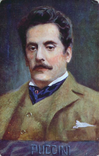 Giacomo Puccini明信片画象，c.1910-15 作者 奥地利学派