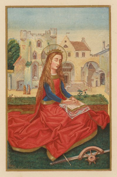 S Catharina Virg et Mart (chromolitho) 作者 奥地利学派