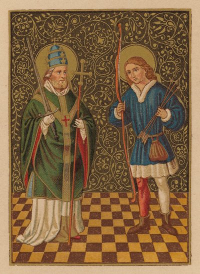 S Fabianus et Sebastianus (chromolitho) 作者 奥地利学派