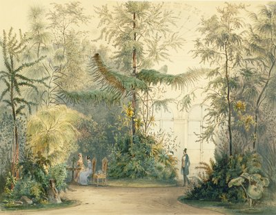 1852年，维也纳霍夫堡宫的冬季花园（另见170851,171910） 作者 Austrian School