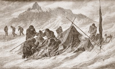 1876年暴风雪期间，泪水扩大了 作者 奥地利学派