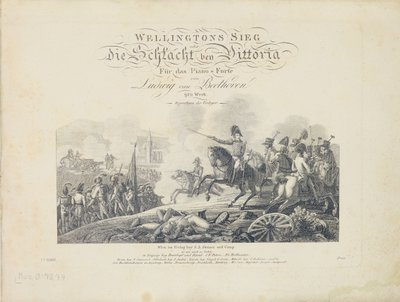 来自Wellingtons Victory，Op。的标题页。 91，由SA Steiner＆Comp。，Vienna出版 作者 奥地利学派