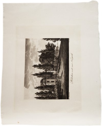 霍布肯在纽约对面，来自美国地图集，1824年（aquatint） 作者 阿克塞尔·莱昂哈德（Axel LeonhardKlinckowström）