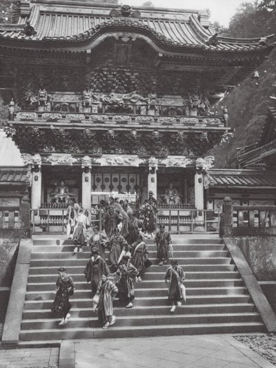 日本：日光，夜明门，家康神社正门（黑白照片） 作者 阿克塞尔·冯·格雷夫