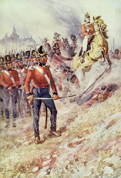 约翰摩尔爵士（1761-1809）于1809年1月16日在科林纳举行的“英国陆地和海洋战役”由伊夫林伍德爵士（1838-1919）编辑，首次出版于1915年 作者 B. Granville Baker