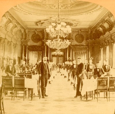 温莎酒店大食堂据说是世界上最好的，加拿大蒙特利尔，1894年。 作者 BW基尔本