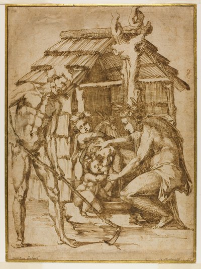 避难所前的第一个家庭 作者 巴乔·班迪内利（Baccio Bandinelli）