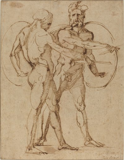 两个男性裸体 作者 巴乔·班迪内利（Baccio Bandinelli）