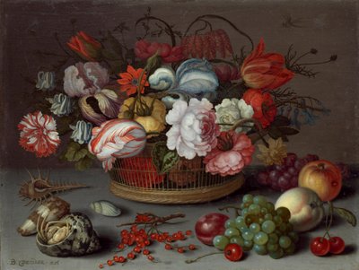 花篮子，c.1622 作者 Balthasar van der Ast