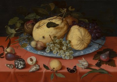 水果静物与贻贝和郁金香。 1620 作者 Balthasar van der Ast