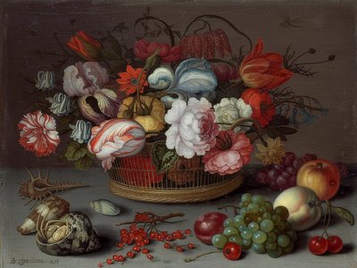 花篮。约于1622年 作者 Balthasar van der Ast