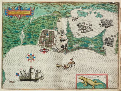 卡塔赫纳地图 作者 巴蒂斯塔·博阿齐奥（Baptista Boazio）