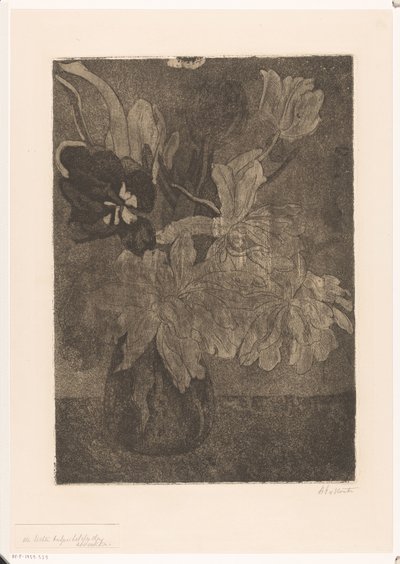 郁金香花瓶 作者 Barbara Elisabeth van Houten（艺术家签名）