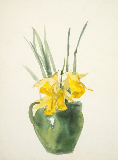 黄色花束（编织纸水彩） 作者 芭芭拉·利·史密斯·博迪雄